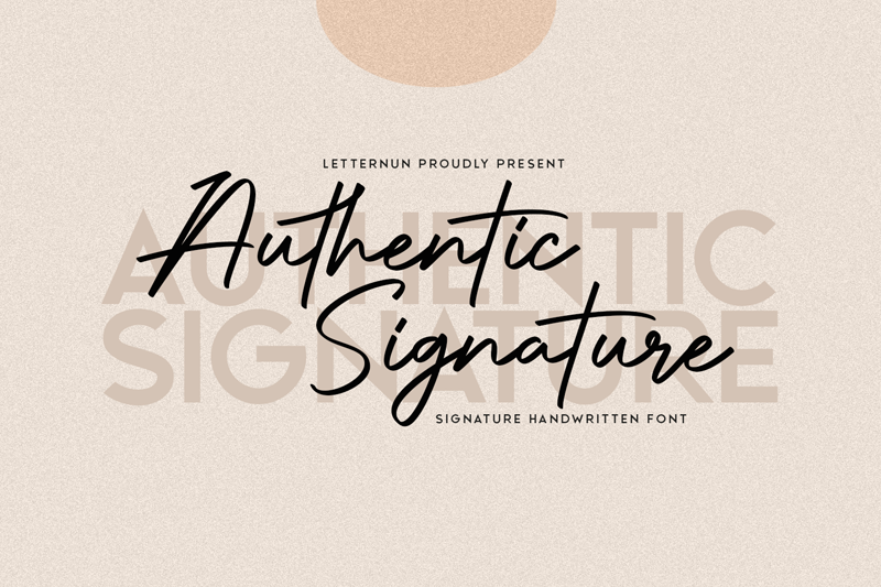 폰트 Signature Authentic