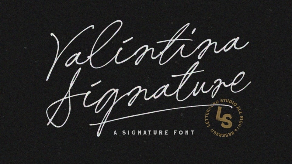 폰트 Valintina Signature