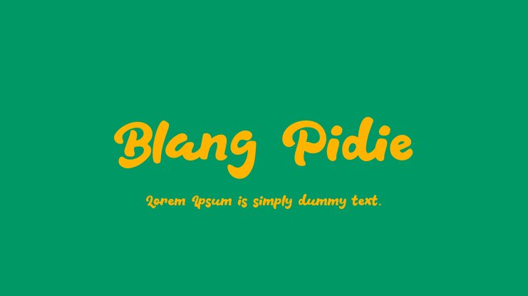폰트 Blang Pidie