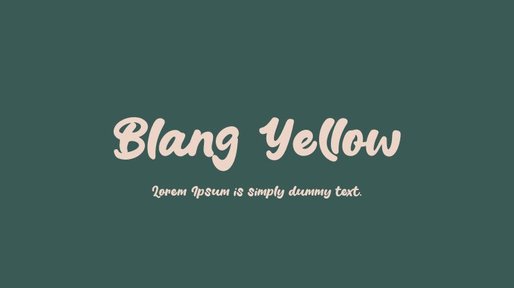 폰트 Blang Yellow