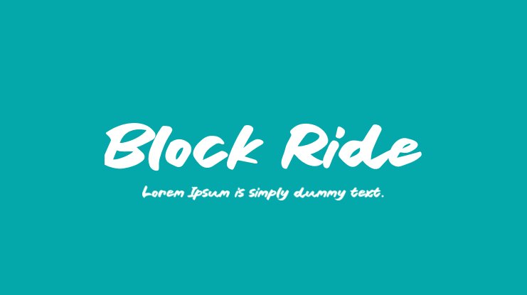 폰트 Block Ride