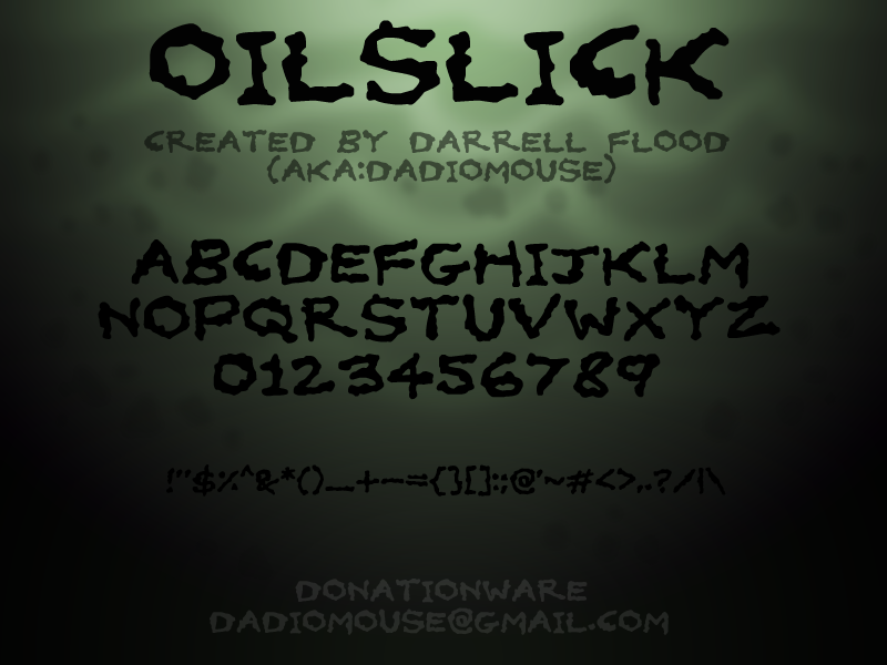 폰트 Oil Slick