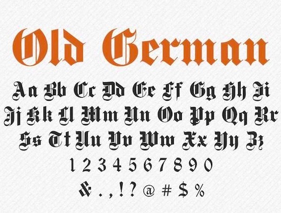폰트 Old German