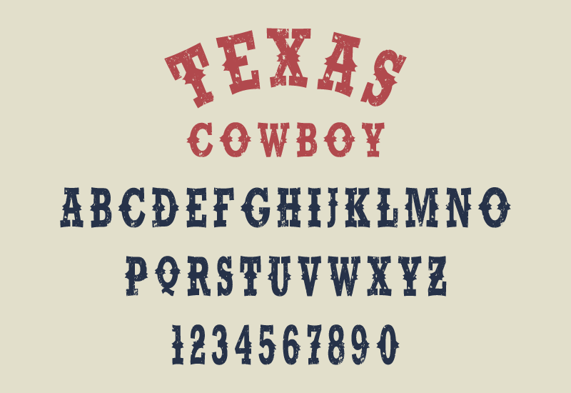 폰트 Texas Cowboy