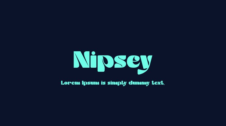 폰트 Nipsey