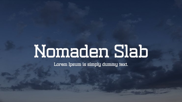 폰트 Nomaden Slab