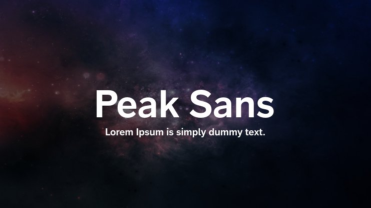 폰트 Peak Sans