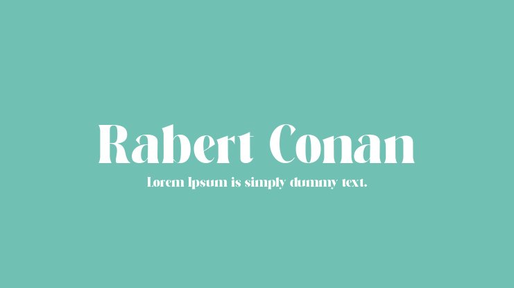 폰트 Rabert Conan