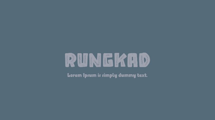 폰트 Rungkad