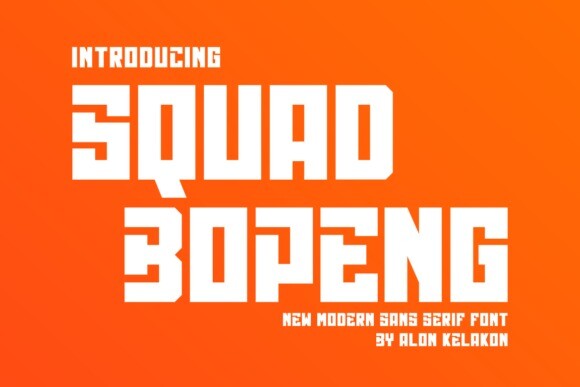 폰트 Squad Bopeng