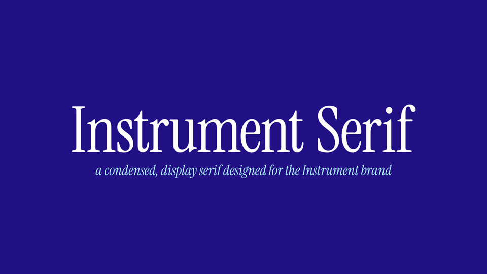 폰트 Instrument Serif