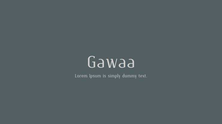 폰트 Gawaa