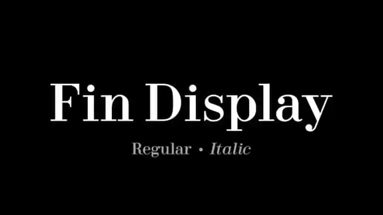 폰트 Fin Serif Display