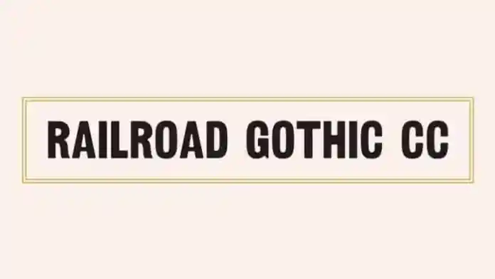 폰트 Railroad Gothic CC