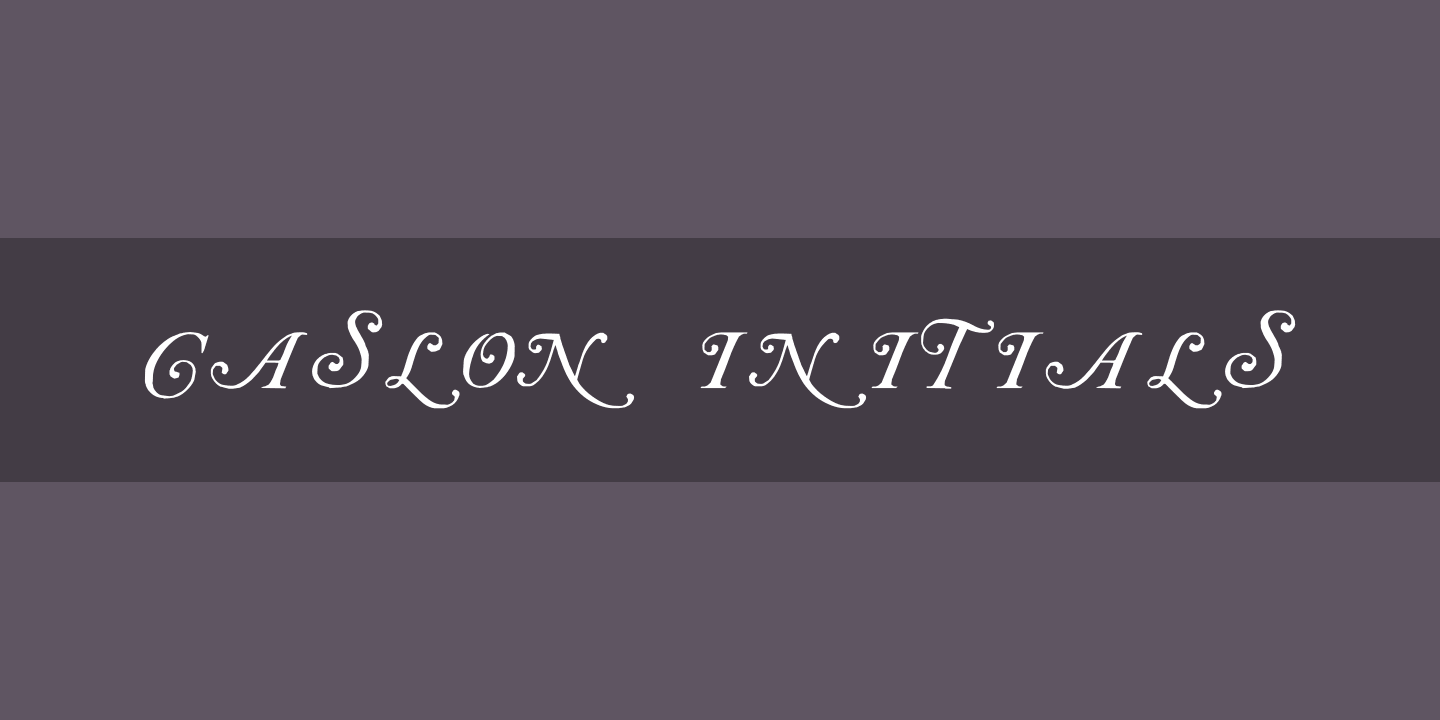 폰트 Caslon Initials