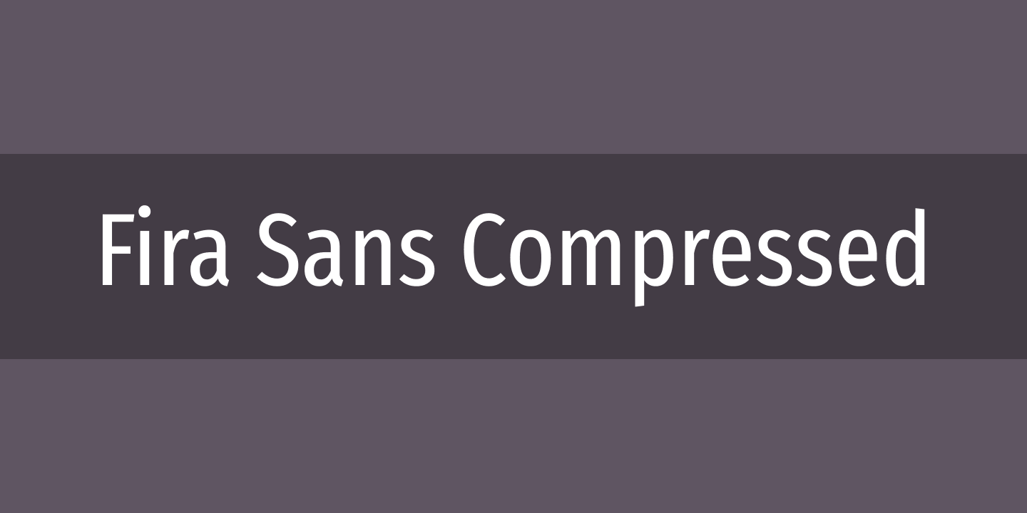 폰트 Fira Sans Compressed