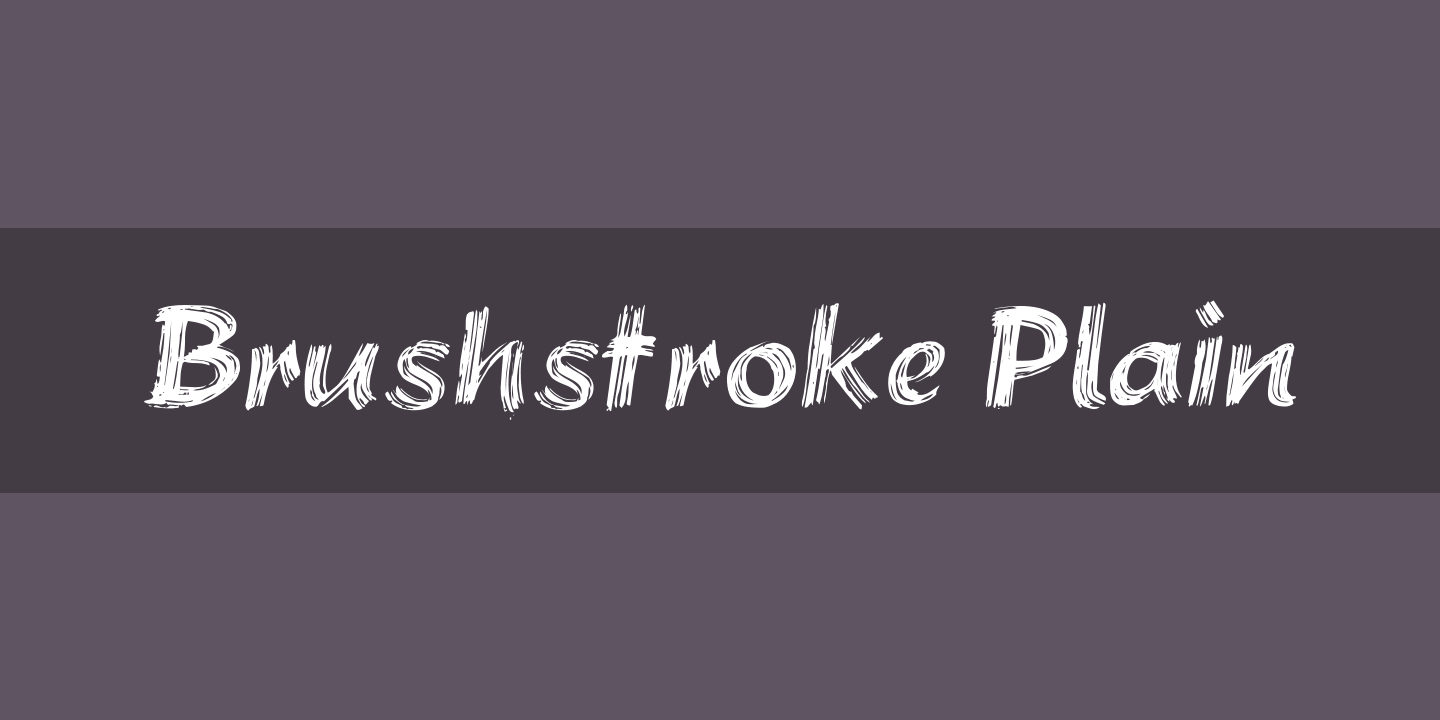 폰트 Brushstroke Plain