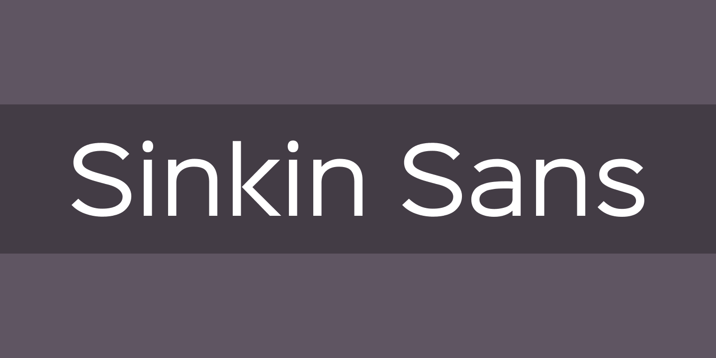 폰트 Sinkin Sans
