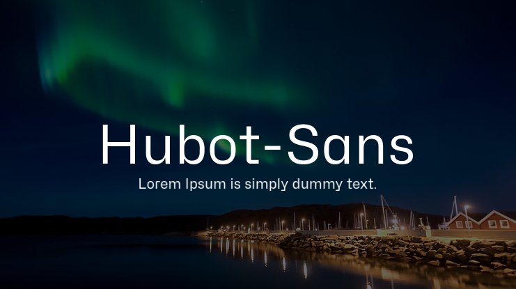 폰트 Hubot Sans Narrow