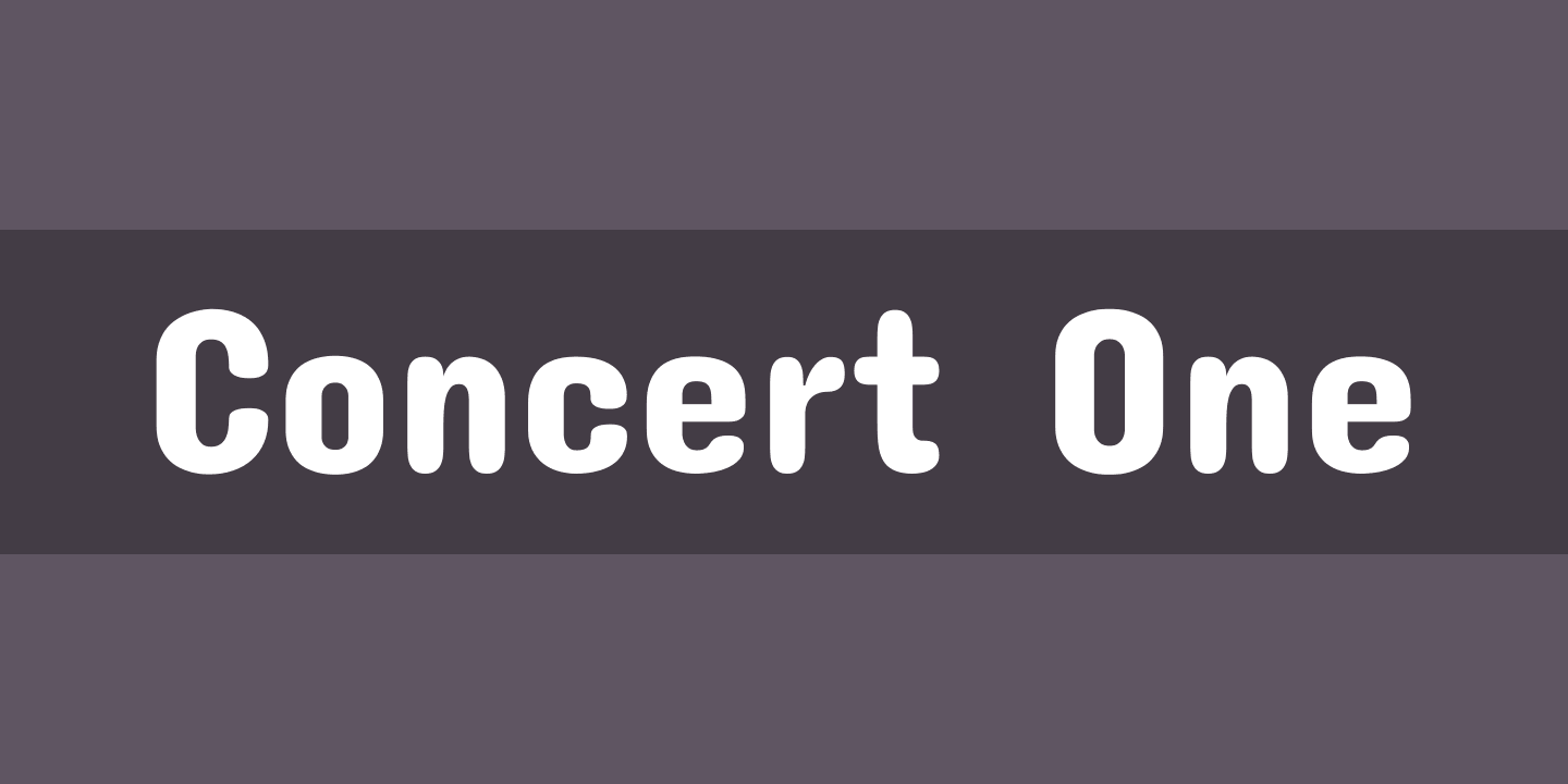 폰트 Concert One
