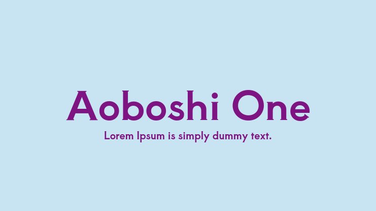 폰트 Aoboshi One