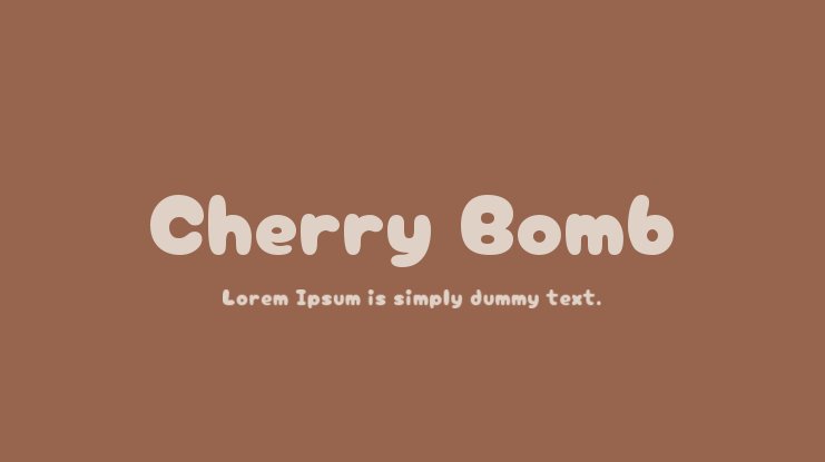 폰트 Cherry Bomb One