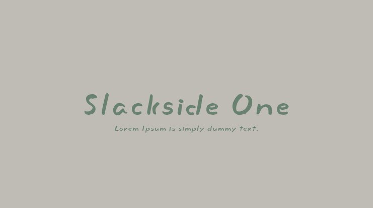 폰트 Slackside One