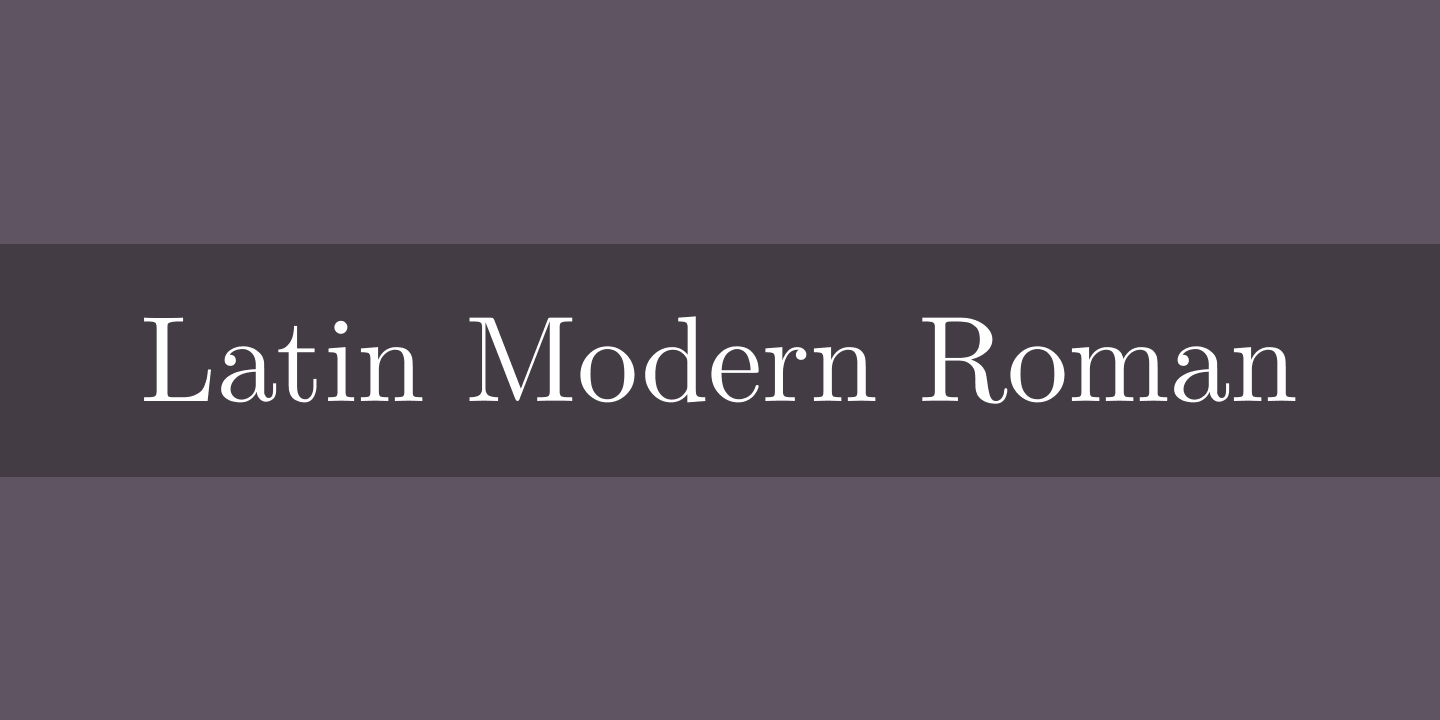 폰트 Latin Modern Roman