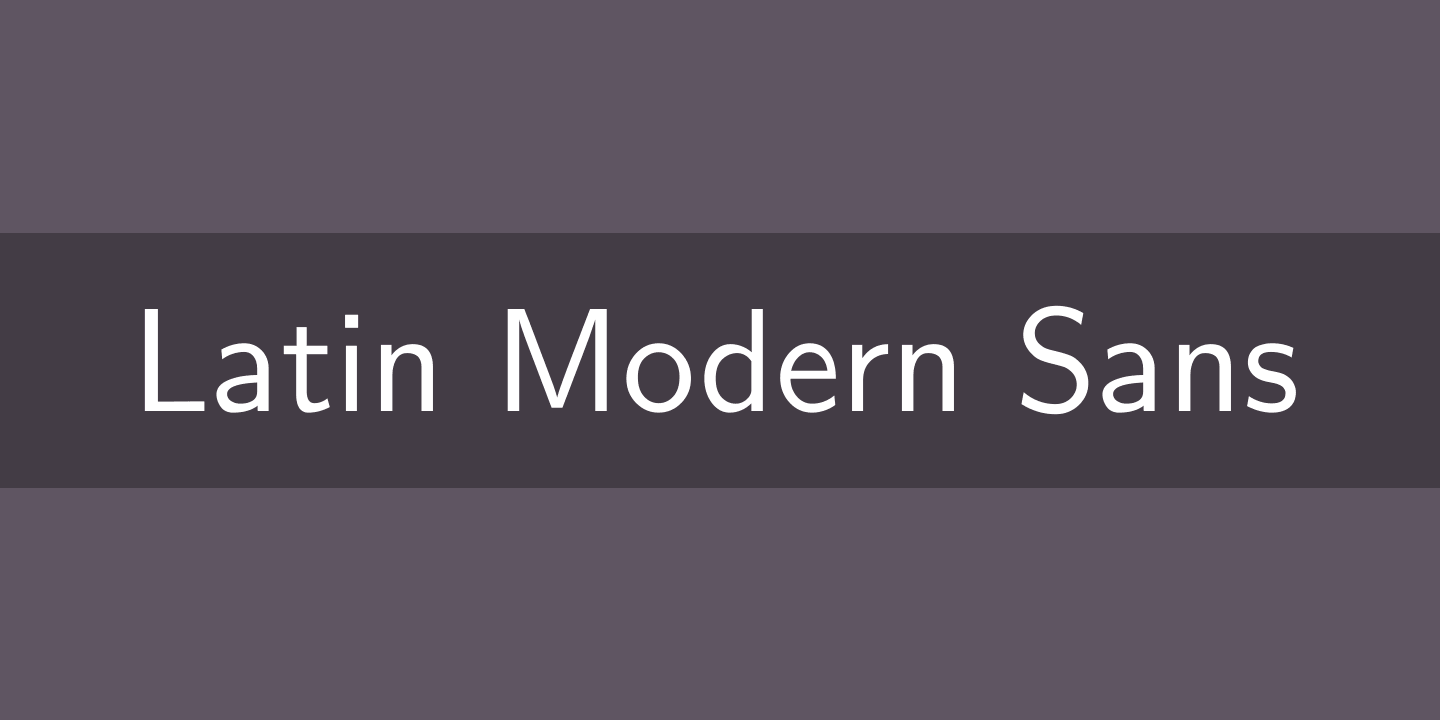 폰트 Latin Modern Sans
