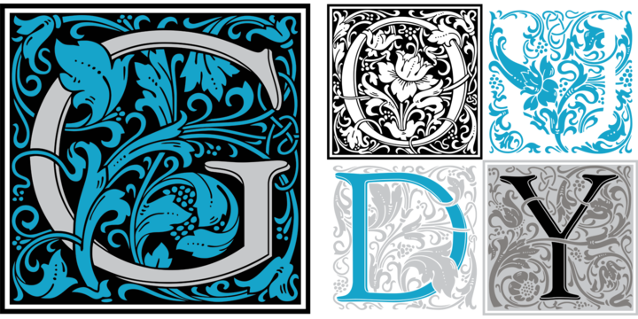 폰트 Maurice Dufrene Initials