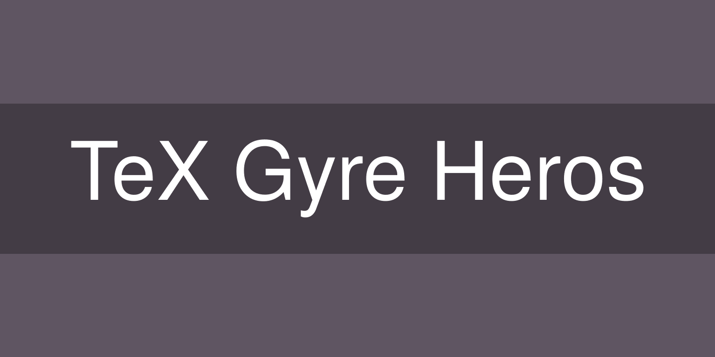 폰트 TeX Gyre Heros