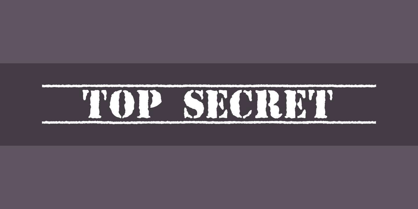 폰트 Top Secret