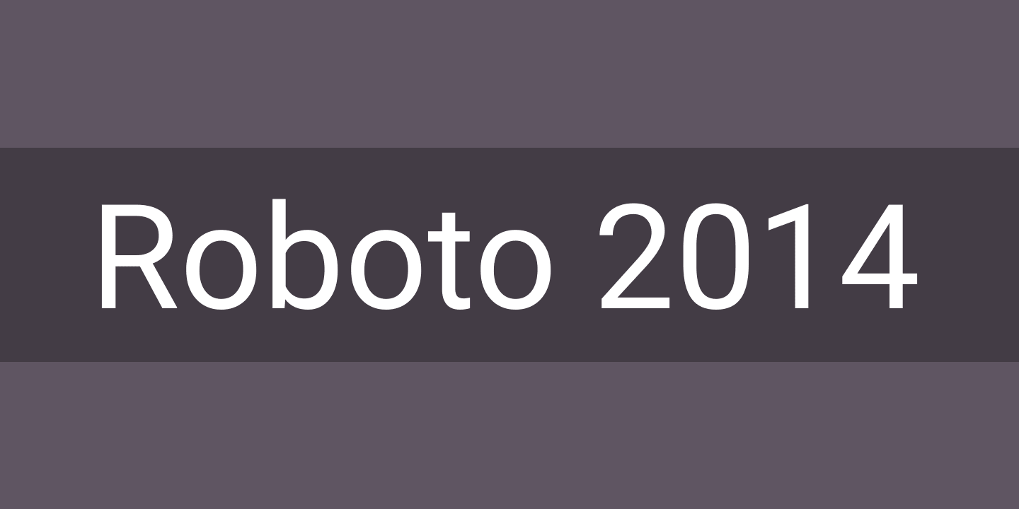 폰트 Roboto 2014