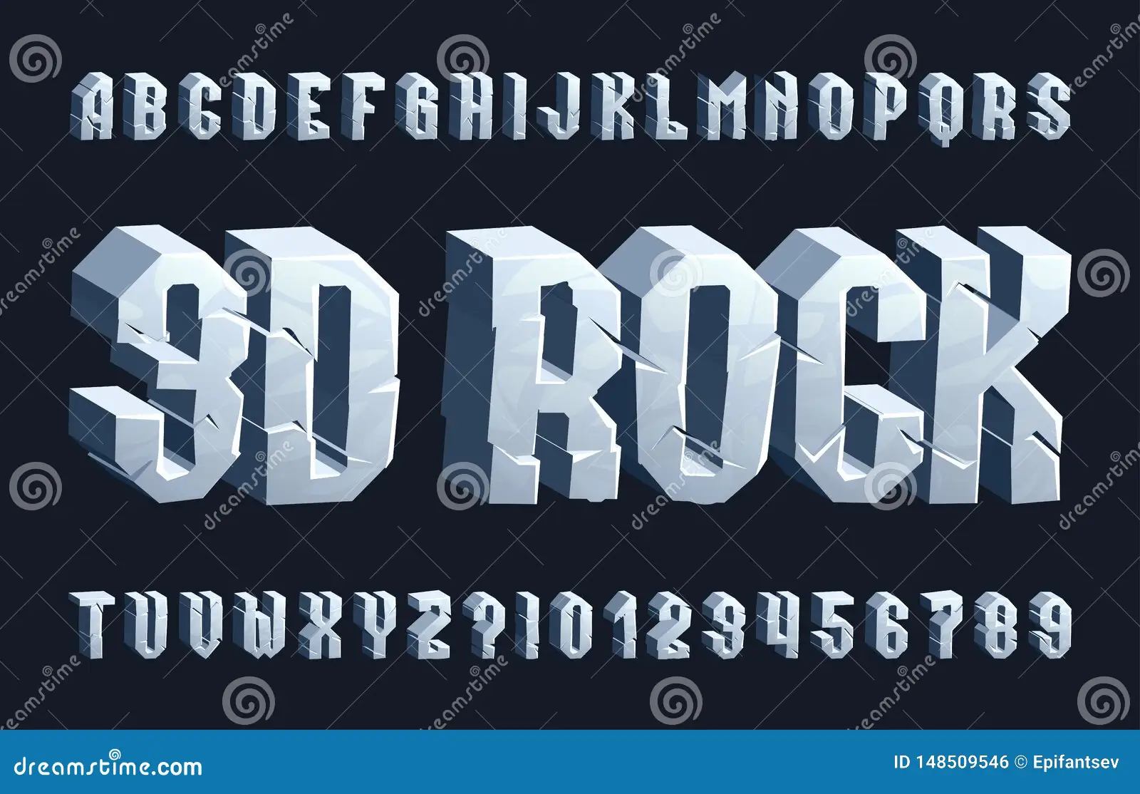 폰트 Rock 3D
