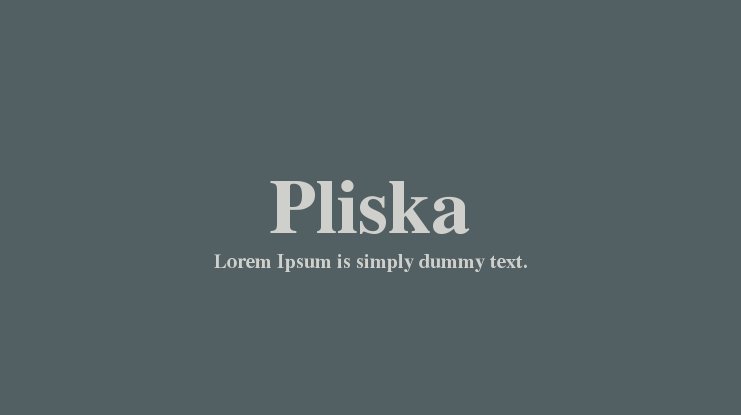 폰트 Pliska