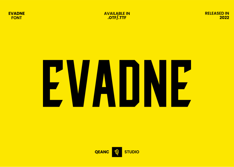 폰트 Evadne by Qeanc