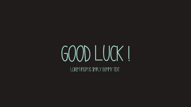 폰트 Good Luck