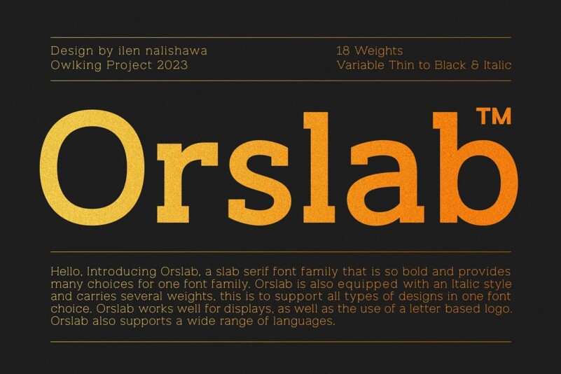 폰트 Orslab