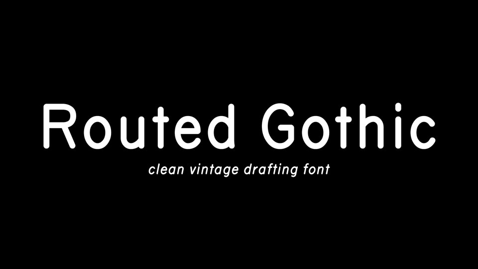 폰트 Routed Gothic
