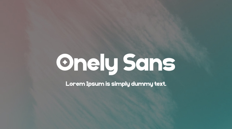 폰트 Onely Sans