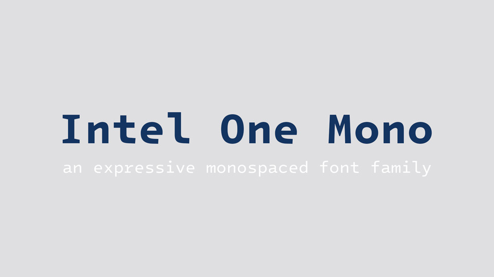 폰트 Intel One Mono