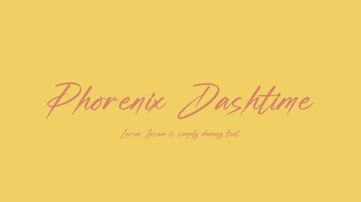 폰트 Phorenix Dashtime