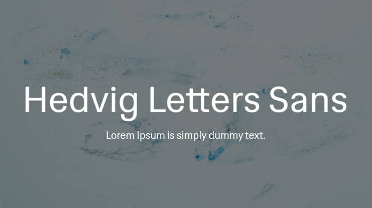 폰트 Hedvig Letters Sans