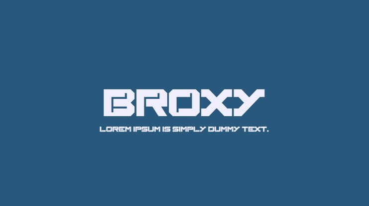 폰트 Broxy