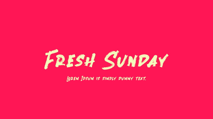 폰트 Fresh Sunday