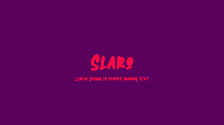 폰트 Slaro