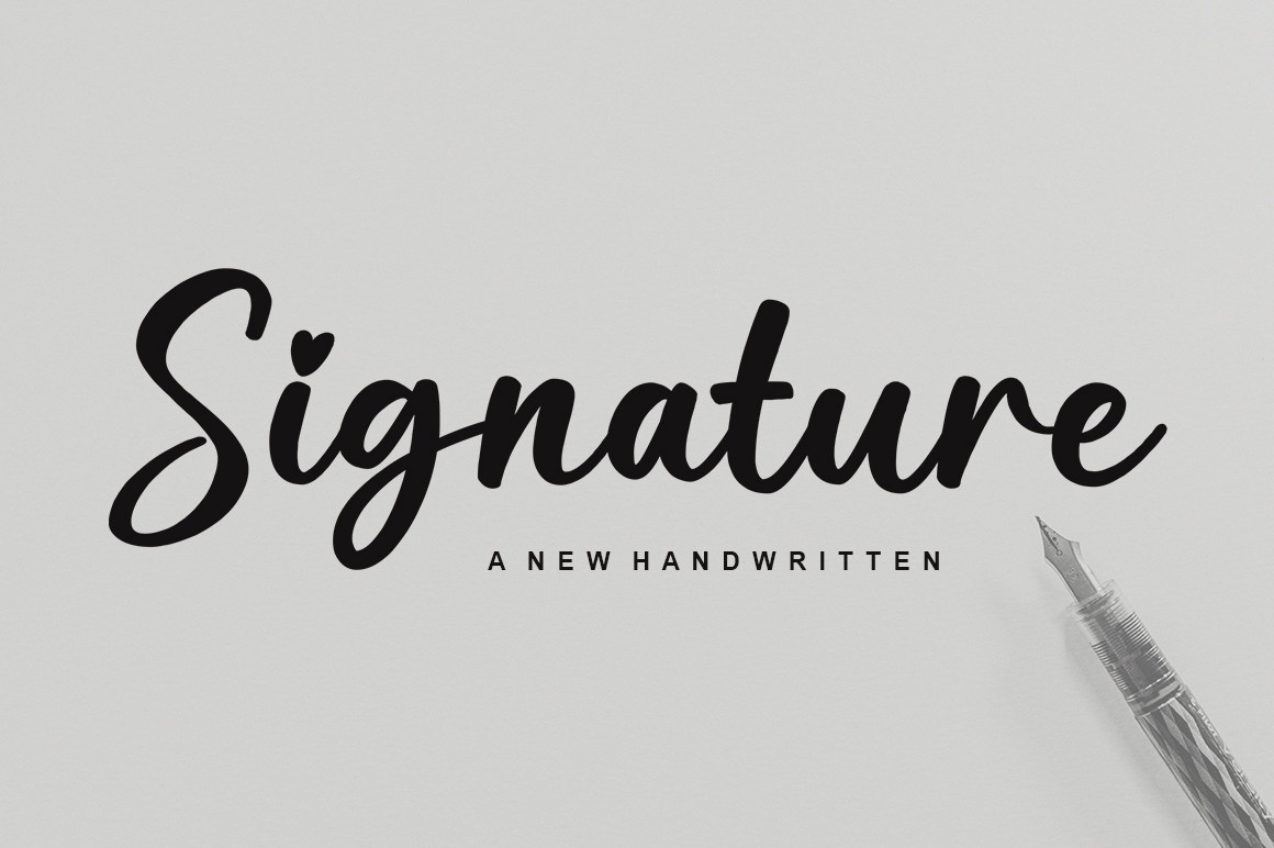 폰트 Signature
