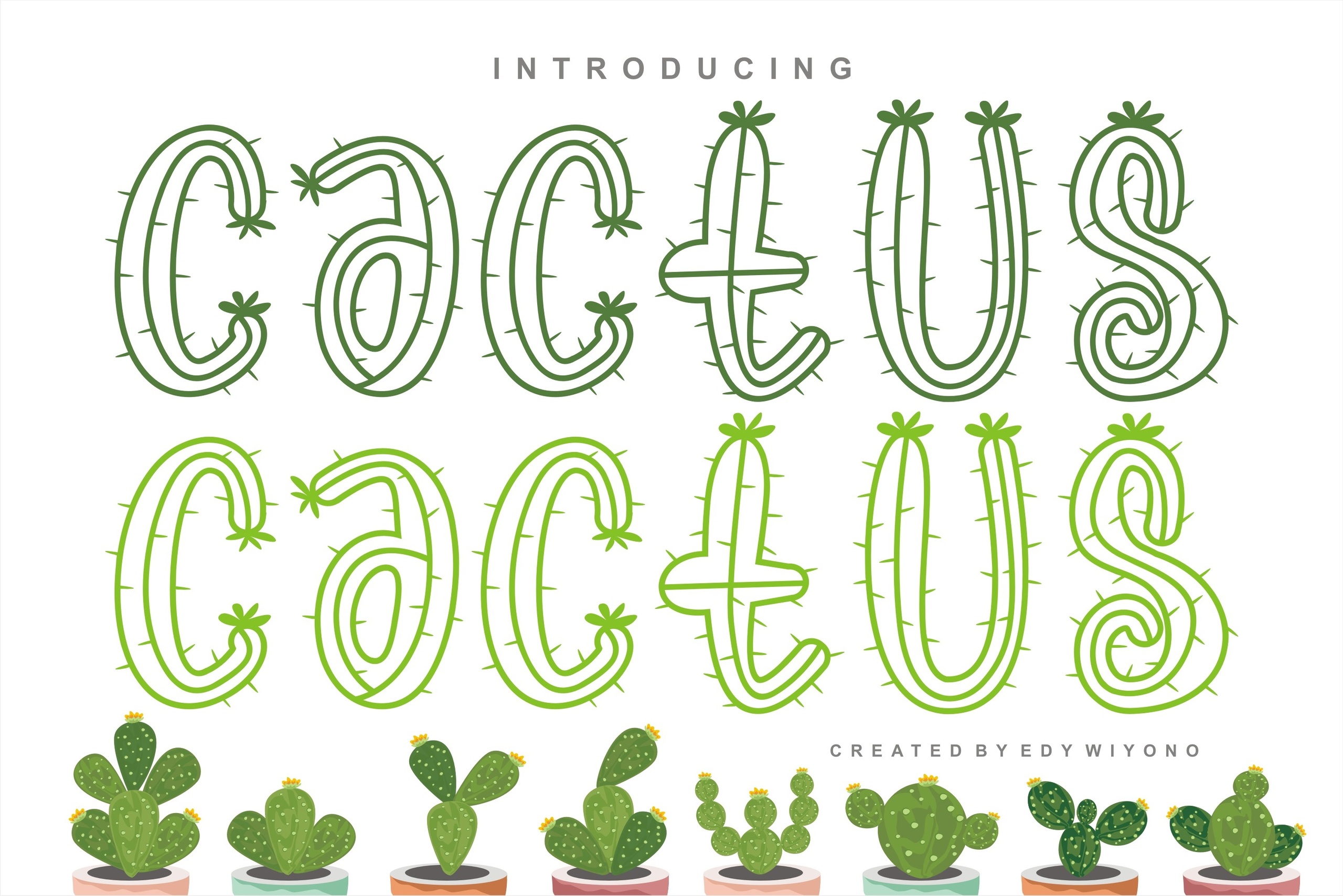 폰트 Cactus Plants