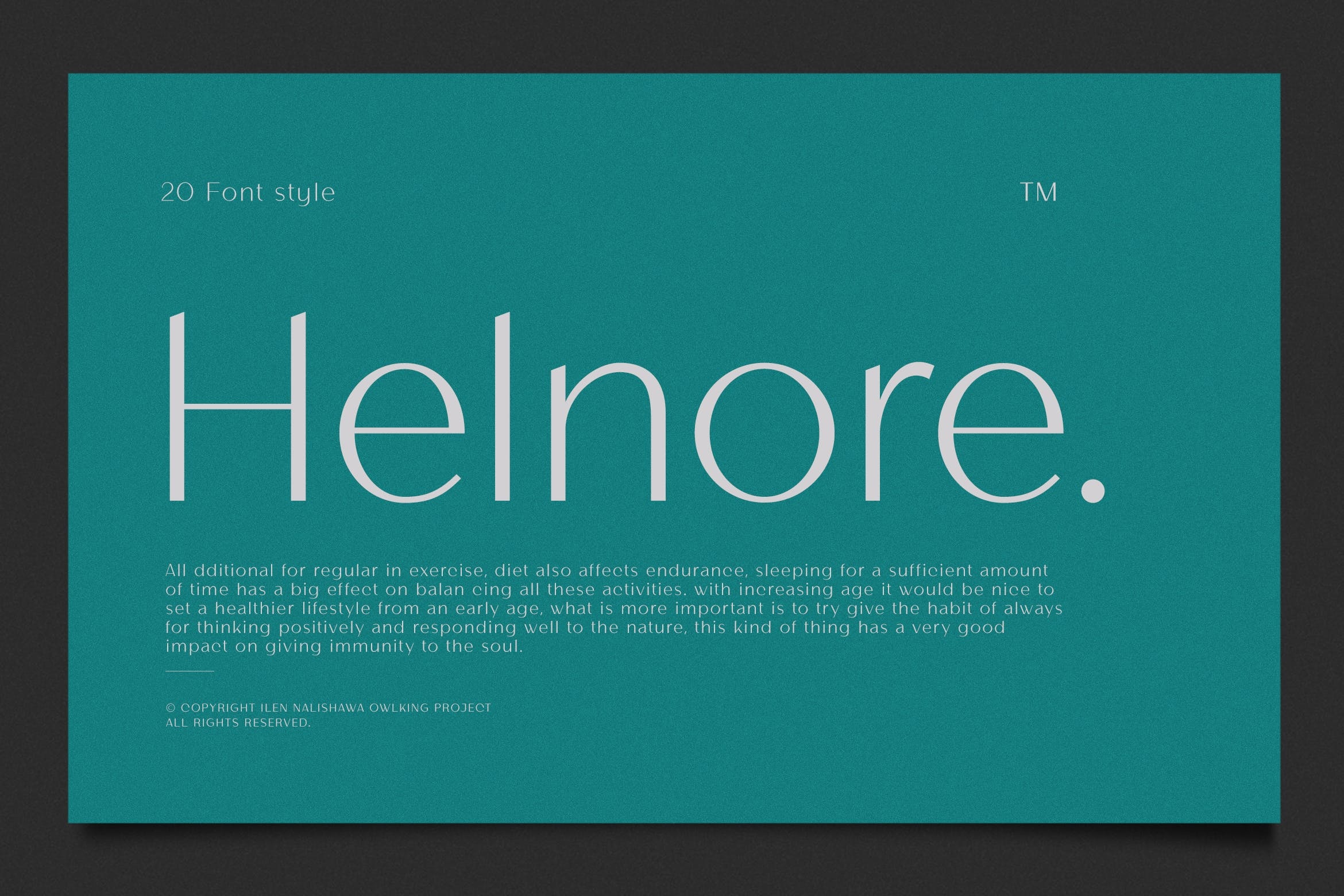 폰트 Helnore