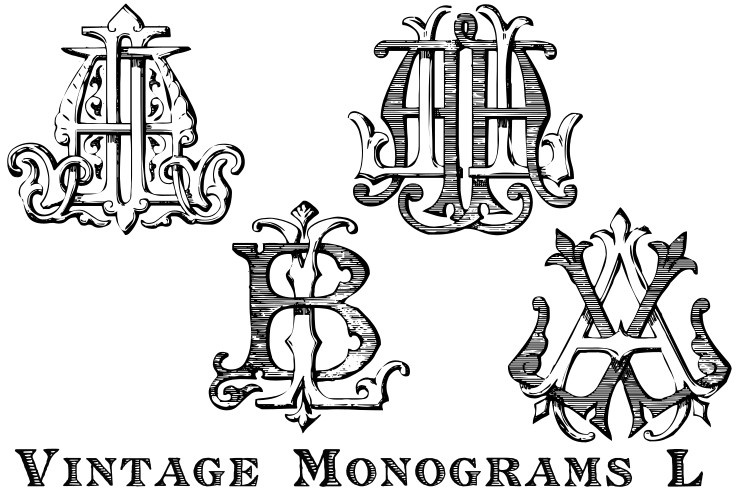 폰트 Monocracy Vintage Monograms L